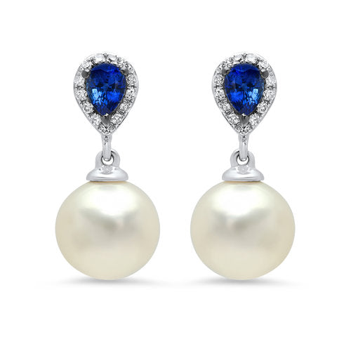 E11492WBS <br> Diamond weight- .08 <br> Sapphire weight- .40 <br> Pearls- 7.08 carats