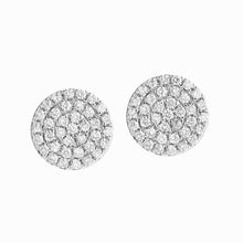 Small pave dot earrings| E11067