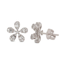 Flower, baguette studs | E5284