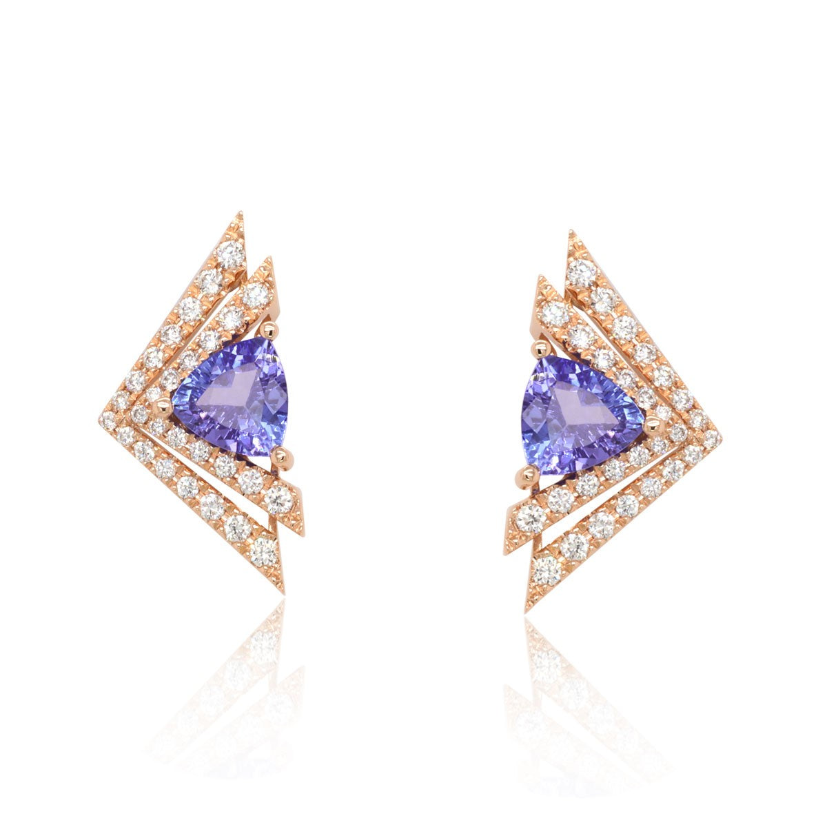 Triangle stud earrings