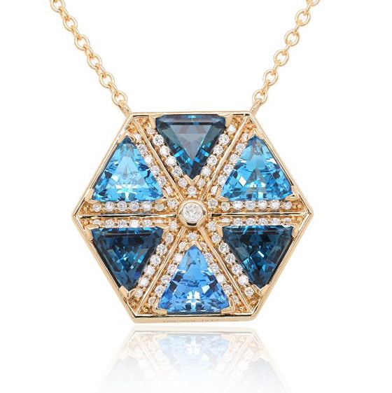 "a round" of triangles necklace | N1317