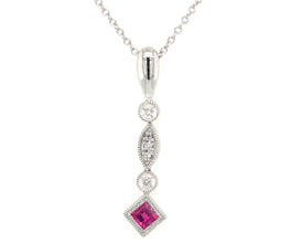 Diamond on a stick pendent | P24527