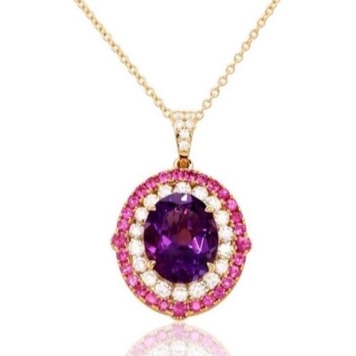 P4810<br> .48 Dia. <br>2.4 Amethyst <br>.46 Pink Sapphire