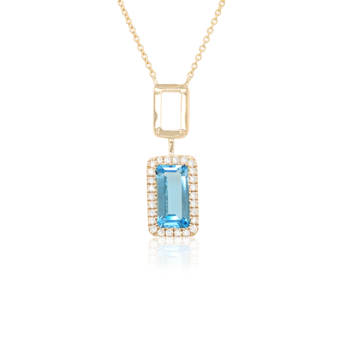 Drop rectangles necklace | P4876/1