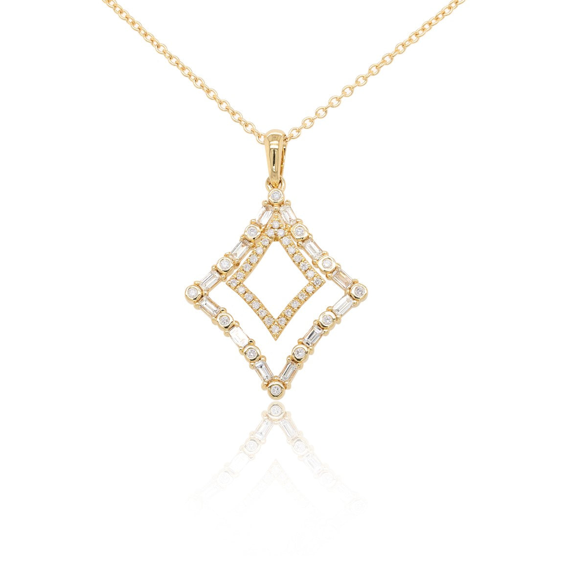 Double diamond pendant | P5054