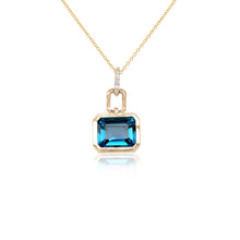 Bezel set color pendent | P5356 SBT