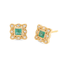 Baby color square studs | E4650