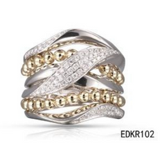 Original D. M. Kordansky Diamond Ring with Balls| EDKR102