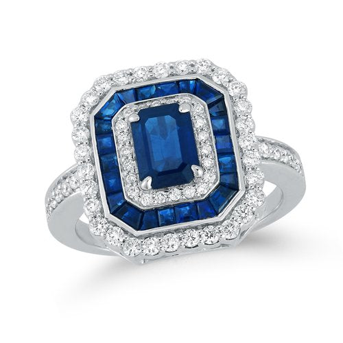 R1228 <br> .62 Dia./2.13 Sapphires Ring