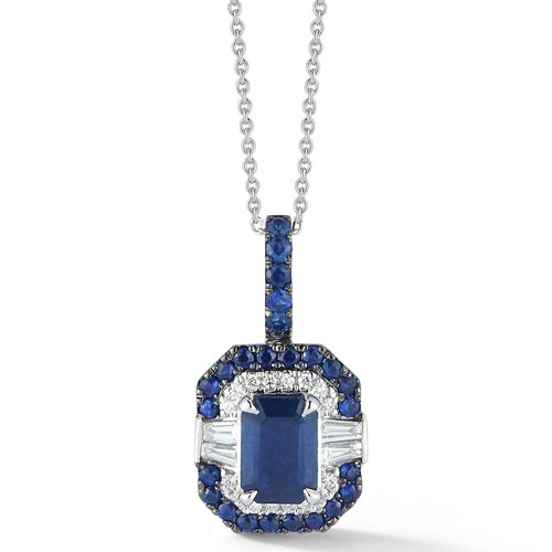 P4705 <br> Beautiful Sapphire and Diamond Pendant <br> .22 Dia./1.33 Sapphire