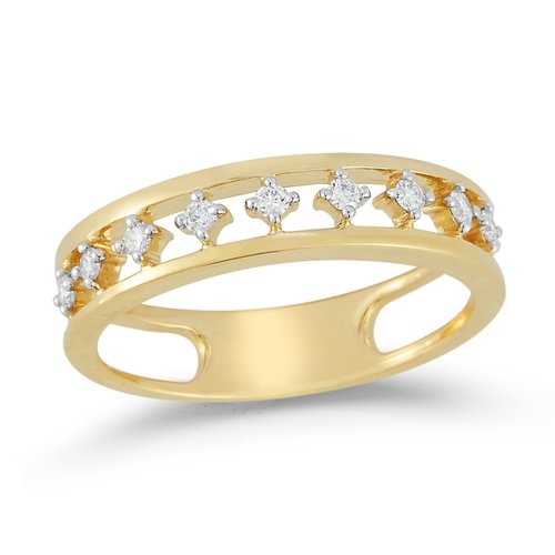 LR00152 <br> Fluttering Diamonds Flanked by Bands <br> .16 Dia.