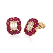 Color flower earrings | E5465Ru