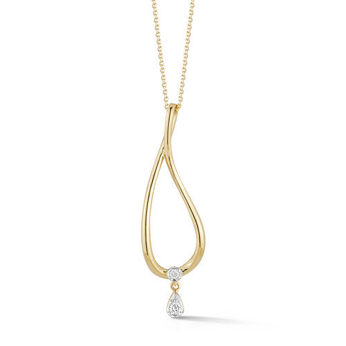 P4390 <br> Free Form Pendant <br> Diamond weight - .06 Dia.