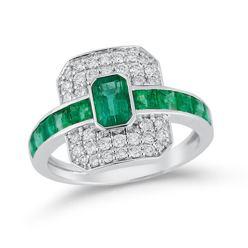 R12486  <br>.45 Dia./1.61 Emeralds