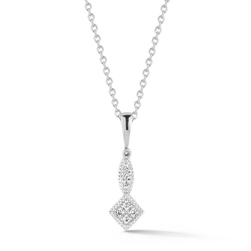 P24376<br>  Tiny Diamond Shaped Necklace <br> .02 Dia.