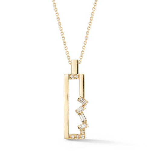 P26335<br>  Open Rectangle Drop Pendant <br>.08 Dia.