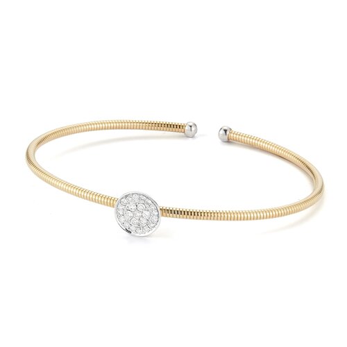 G191D <br> Stretch Two-Tone .32 Diamond Bangle