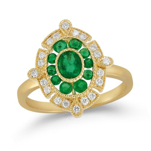 R12923E <br> .18 Diamonds/.76 Emeralds