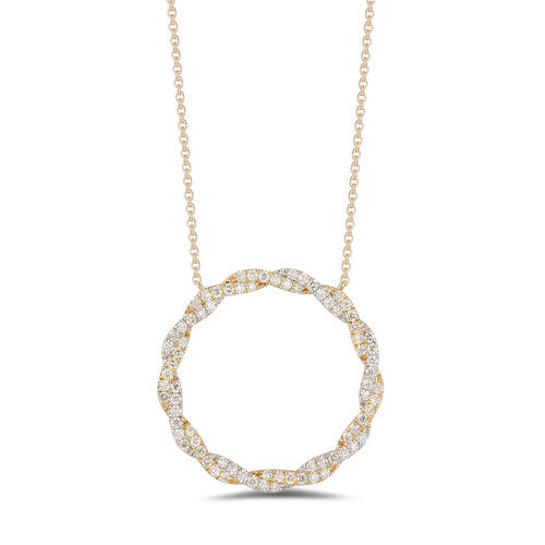 P4549 <br> Braided Circle Necklace<br>  .47 Dia.