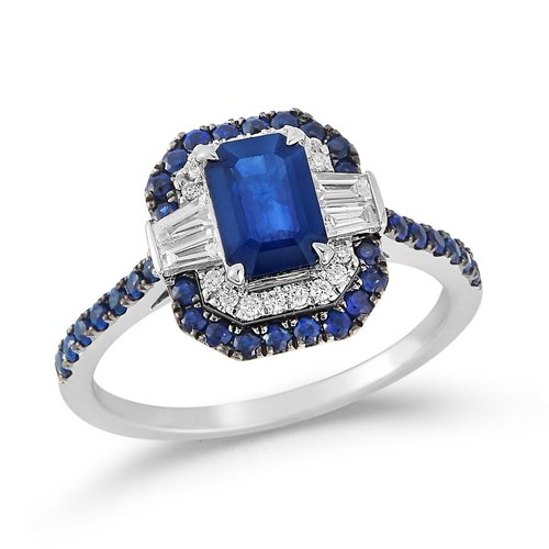 R12413  <br>Beautiful Sapphire and Diamond Ring<br>  .26 Dia./1.62 Sapph.