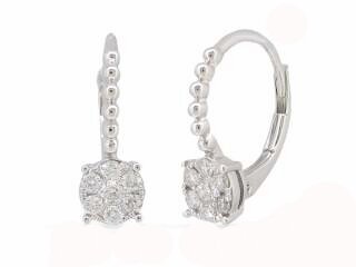 E13622 <br> Cluster Earrings Lever Backs- .29