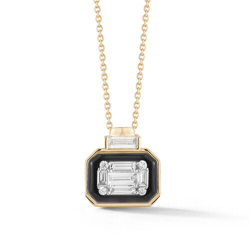 P4428D<br>  Onyx Necklace- .23 Dia.