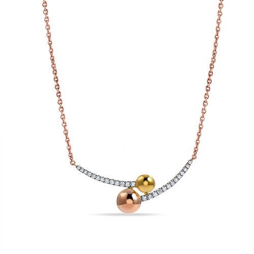 N23606  <br>Petite Ball Bypass Necklace<br> .11 dia.