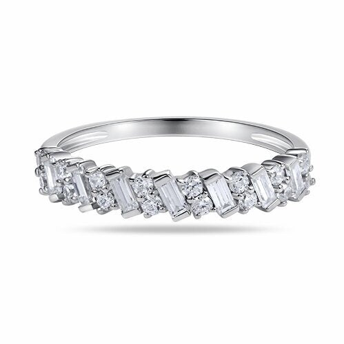 R20854  <br>Baguette Ring on a Bangle<br>-.48 dia.